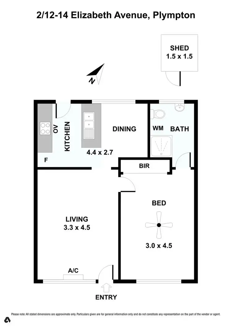Floorplan of Homely unit listing, 2/12-14 Elizabeth Avenue, Plympton SA 5038