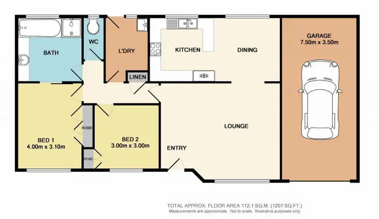 Floorplan of Homely townhouse listing, 3/4 Dane Place, Wodonga VIC 3690