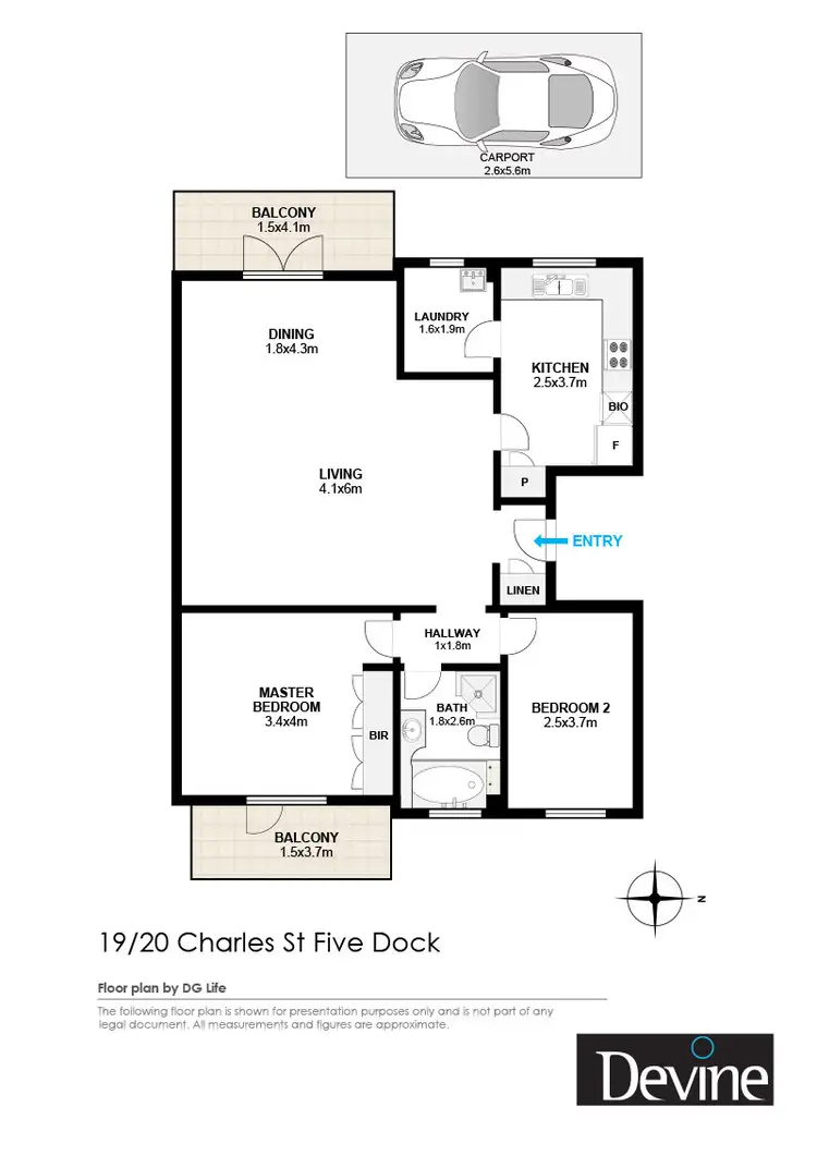 Floorplan of Homely apartment listing, 19/20 Charles Street, Five Dock NSW 2046