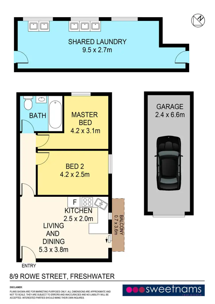 Floorplan of Homely unit listing, 8/9 Rowe Street, Freshwater NSW 2096