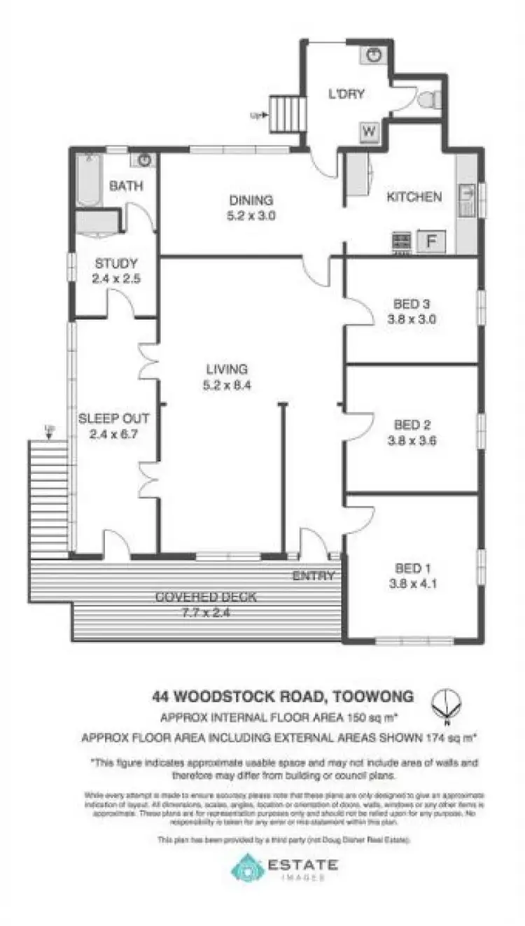 Floorplan of Homely house listing, 44 Woodstock Road, Toowong QLD 4066