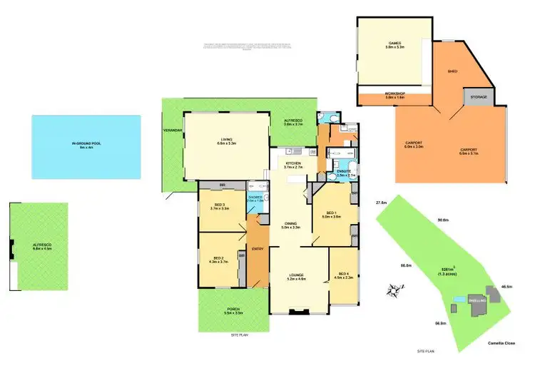 Floorplan of Homely rural property listing, 9 Camellia Close, Elrington NSW 2325