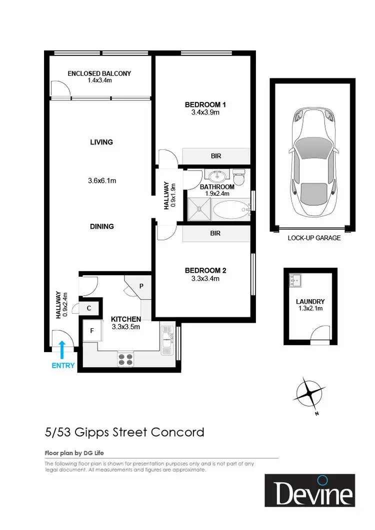 Floorplan of Homely apartment listing, 5/53 Gipps Street, Concord NSW 2137