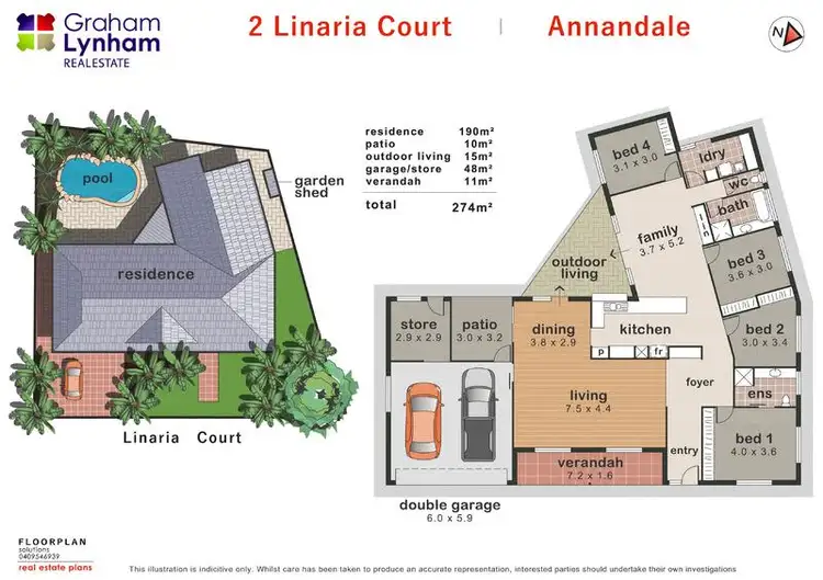 Floorplan of Homely house listing, 2 Linaria Court, Annandale QLD 4814