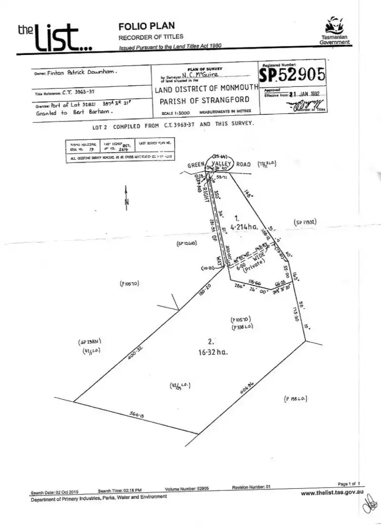 Floorplan of Homely land listing, 2/575 Green Valley Road, Bagdad TAS 7030