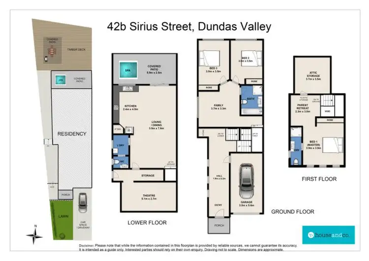 Floorplan of Homely semi-detached listing, 42b Sirius Street, Dundas Valley NSW 2117