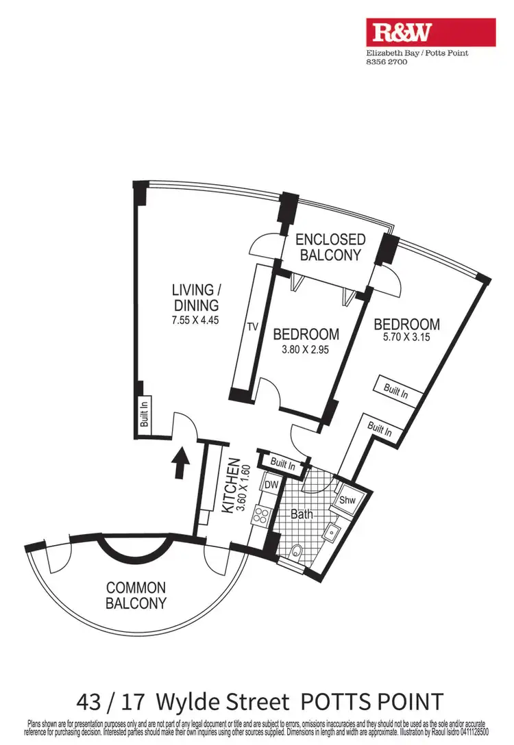 Floorplan of Homely apartment listing, 43/17 Wylde Street, Potts Point NSW 2011