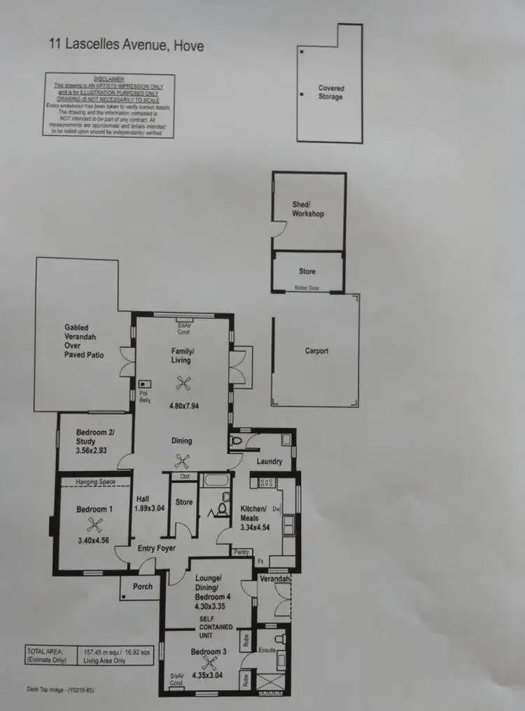 Floorplan of Homely house listing, 11 lascelles Ave, Hove SA 5048
