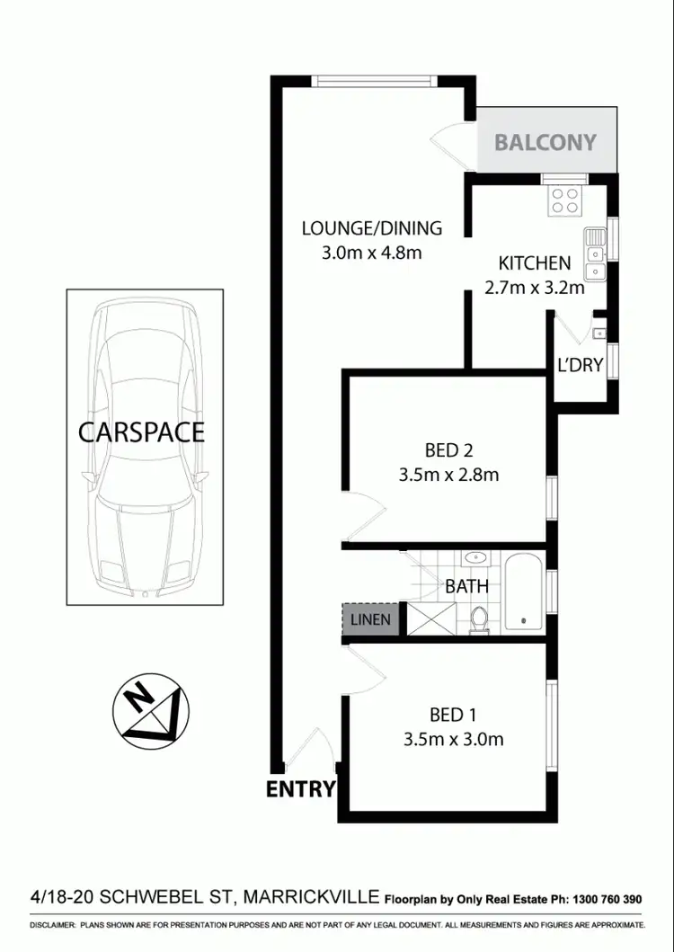Floorplan of Homely apartment listing, 4/18-20 Schwebel St, Marrickville NSW 2204