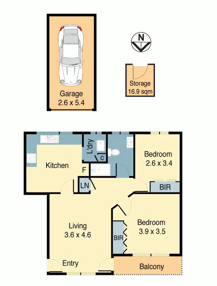 Floorplan of Homely apartment listing, 2/24 Glen St, Marrickville NSW 2204
