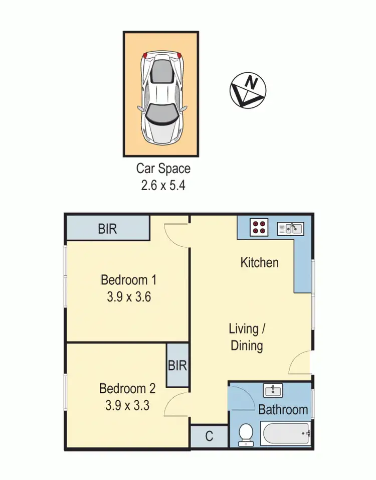Floorplan of Homely unit listing, 6/13-15 Glen Street, Marrickville NSW 2204