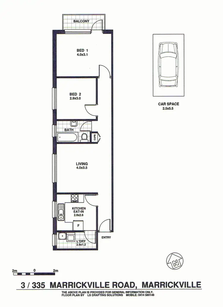 Floorplan of Homely apartment listing, 3/335 Marrickville Road, Marrickville NSW 2204