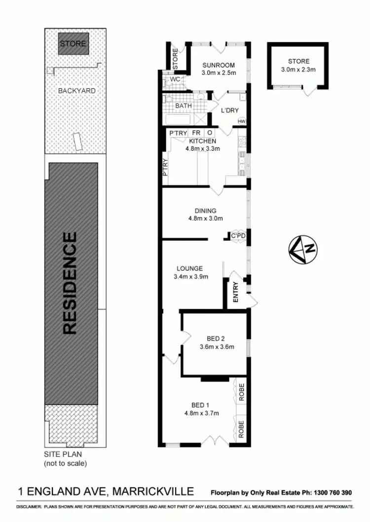 Floorplan of Homely house listing, 1 England Ave, Marrickville NSW 2204