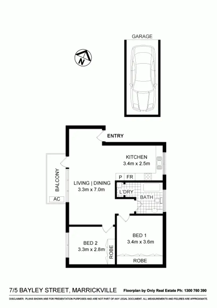 Floorplan of Homely unit listing, 7/5 Bayley Street, Marrickville NSW 2204