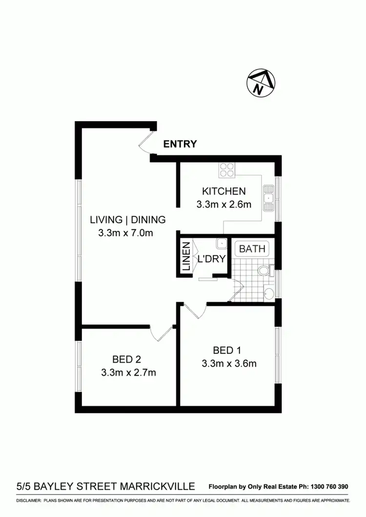 Floorplan of Homely unit listing, 5/5 Bayley Street, Marrickville NSW 2204
