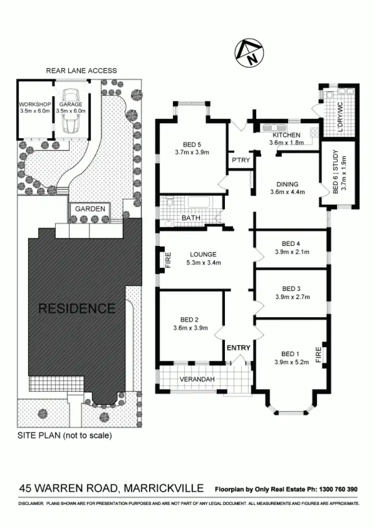 Floorplan of Homely house listing, 45 Warren Road, Marrickville NSW 2204