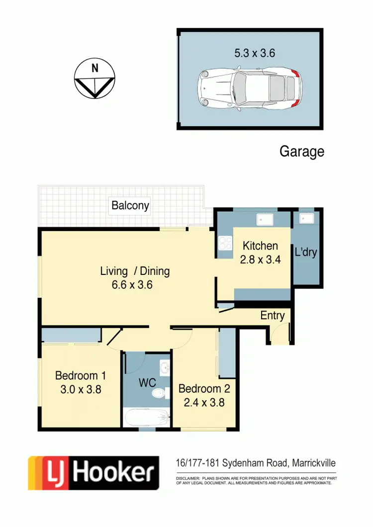 Floorplan of Homely apartment listing, 16/177-181 Sydenham Road, Marrickville NSW 2204