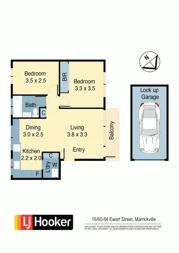 Floorplan of Homely apartment listing, 16/60-64 Ewart Street, Marrickville NSW 2204