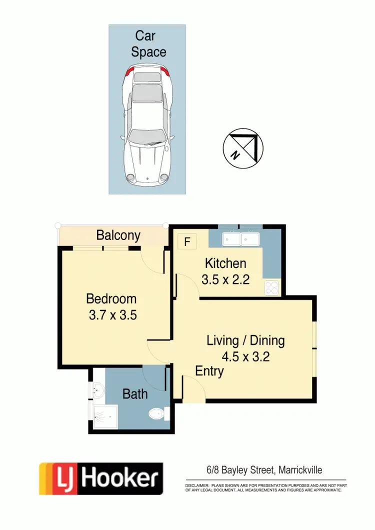 Floorplan of Homely apartment listing, 6/7 Bayley Street, Marrickville NSW 2204