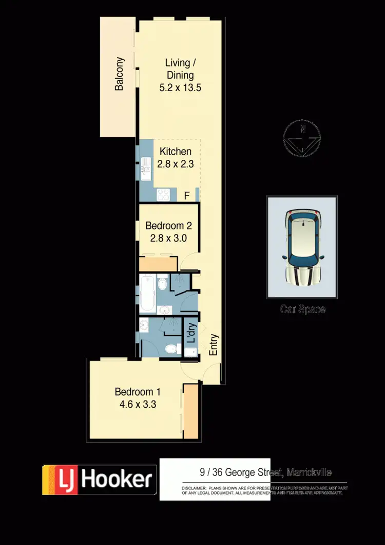 Floorplan of Homely apartment listing, 9/36 George Street, Marrickville NSW 2204