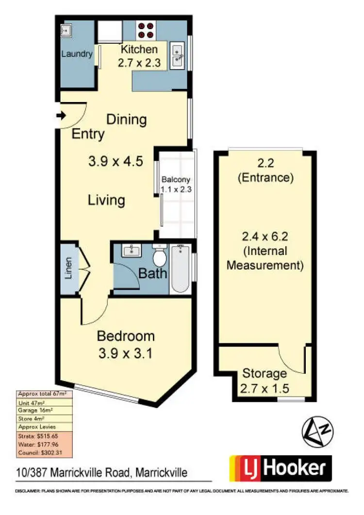 Floorplan of Homely apartment listing, 10/387 Marrickville Road, Marrickville NSW 2204
