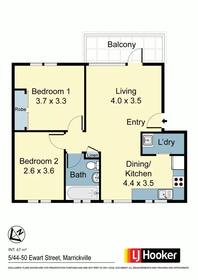 Floorplan of Homely apartment listing, 5/44-50 Ewart Street, Marrickville NSW 2204