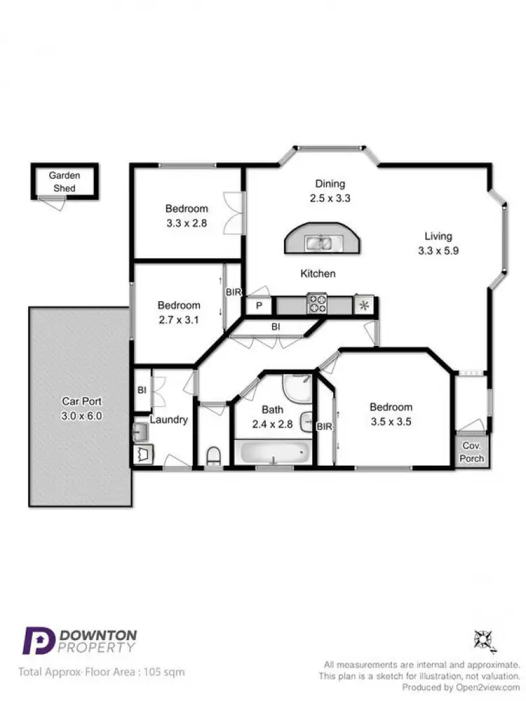 Floorplan of Homely unit listing, 1/7 Devenish Drive, Sorell TAS 7172