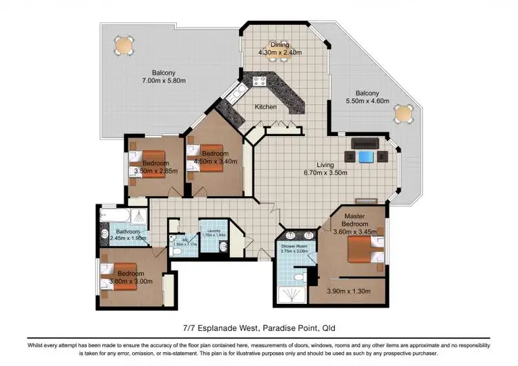 Floorplan of Homely apartment listing, 7/7 Esplanade West, Paradise Point QLD 4216