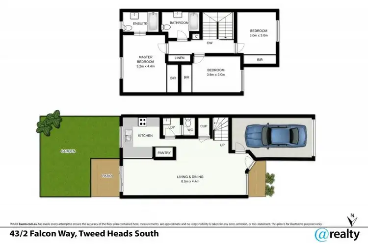 Floorplan of Homely townhouse listing, 43/2 Falcon Way, Tweed Heads South NSW 2486