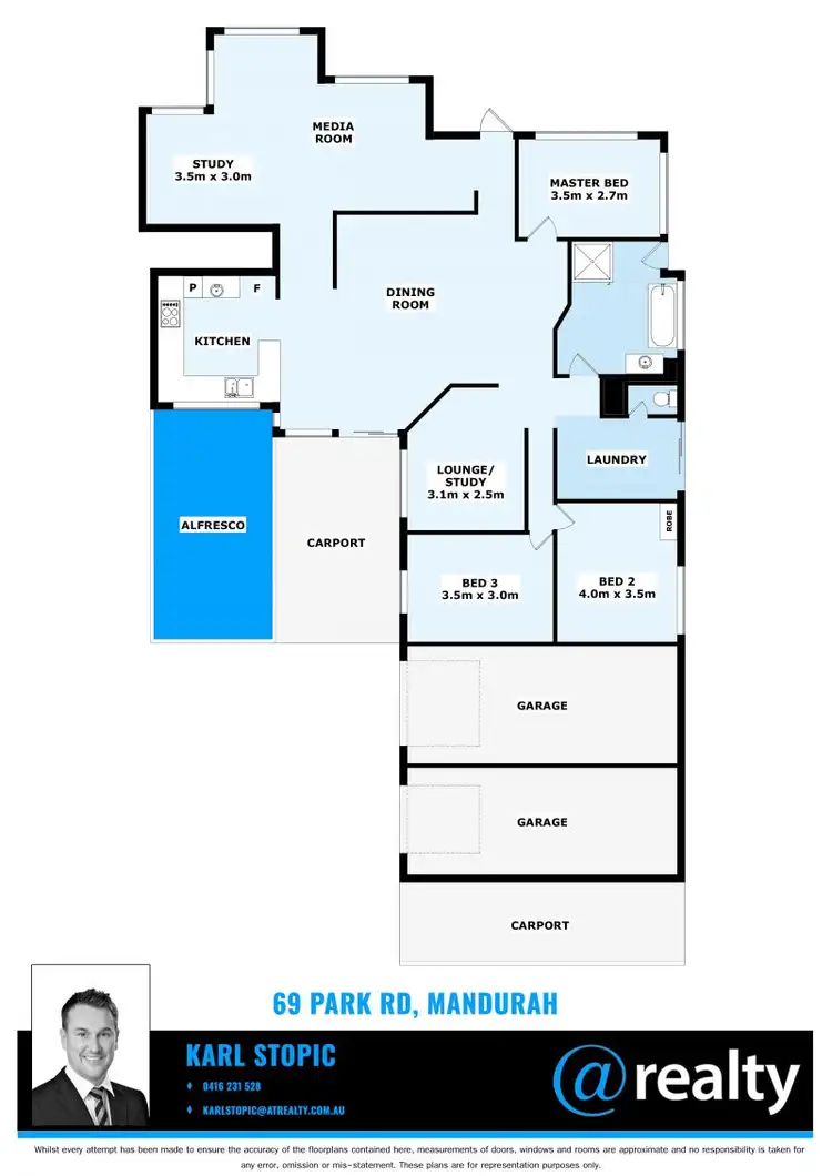 Floorplan of Homely house listing, 69 Park Road, Mandurah WA 6210