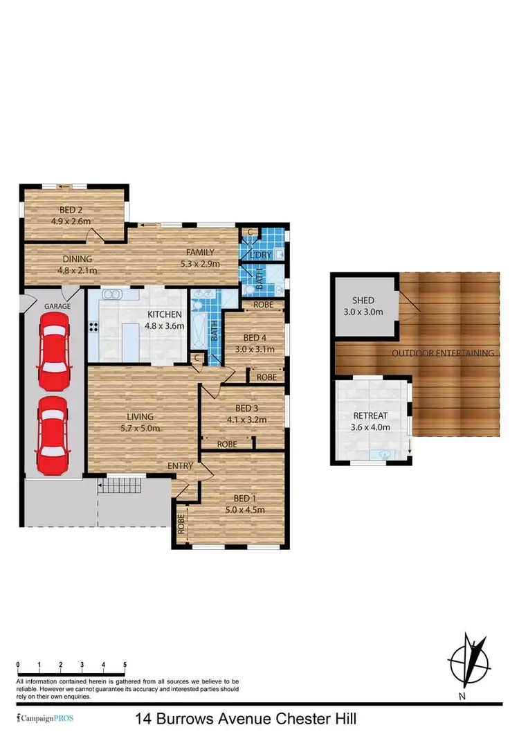 Floorplan of Homely house listing, 14 Burrows Avenue, Chester Hill NSW 2162