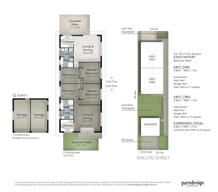 Floorplan of Homely unit listing, 1&2/22 Shillito Street, Southport QLD 4215