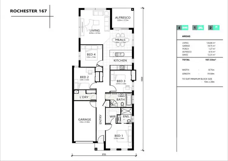 Floorplan of Homely house listing, Lot 136 Southern Cross Ave, Middleton Grange NSW 2171