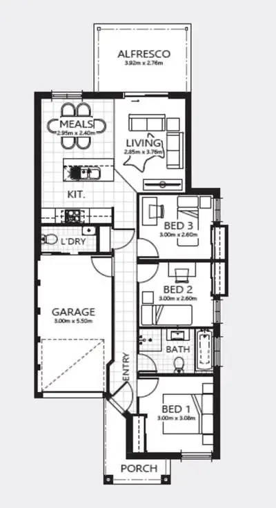 Floorplan of Homely house listing, lot 6 Burrows Avenue, Edmondson Park NSW 2174