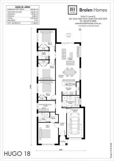 Floorplan of Homely house listing, Lot 26 Eighteenth Avenue, Austral NSW 2179