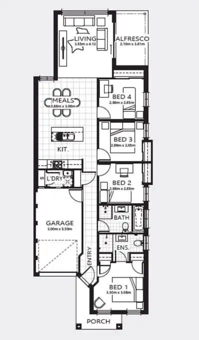 Floorplan of Homely house listing, Lot 6/25 Rynan Avenue, Edmondson Park NSW 2174