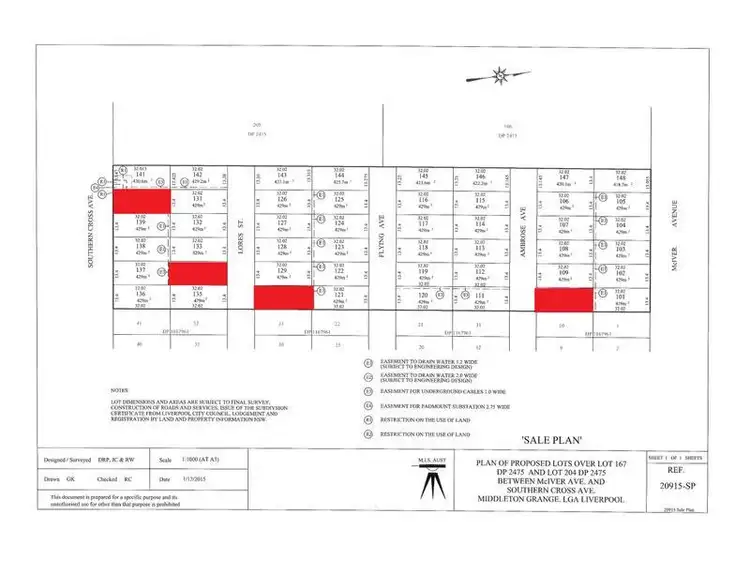 Floorplan of Homely land listing, Lot 110 Ambrose Avenue, Middleton Grange NSW 2171
