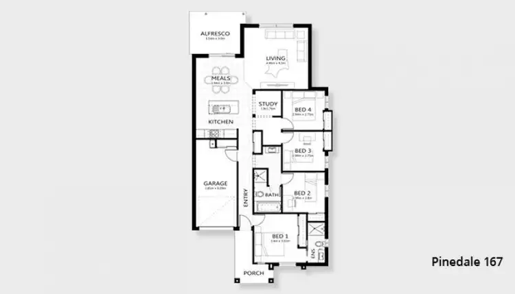 Floorplan of Homely house listing, Lot 34 Jardine Drive, Edmondson Park NSW 2174