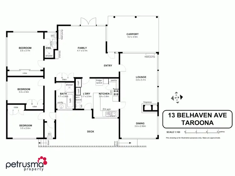Floorplan of Homely house listing, 13 Belhaven Avenue, Taroona TAS 7053