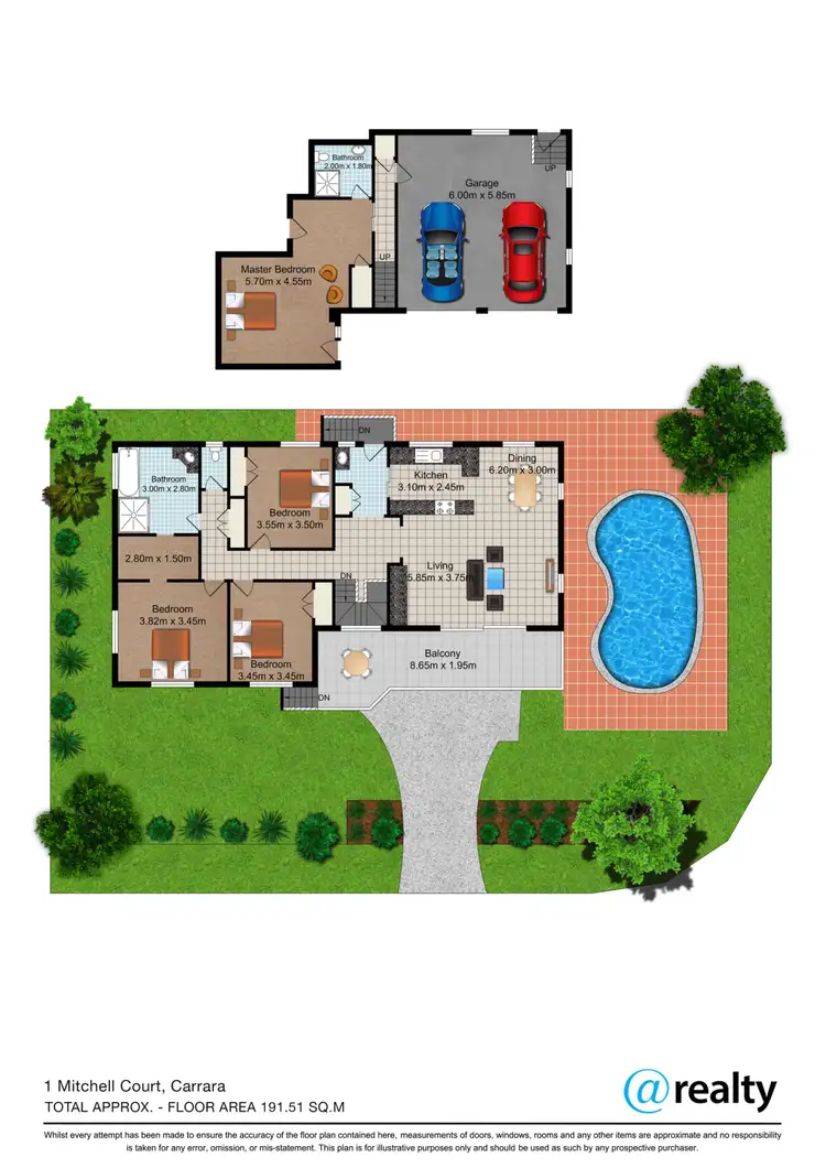 Floorplan of Homely house listing, 1 Mitchell Court, Carrara QLD 4211