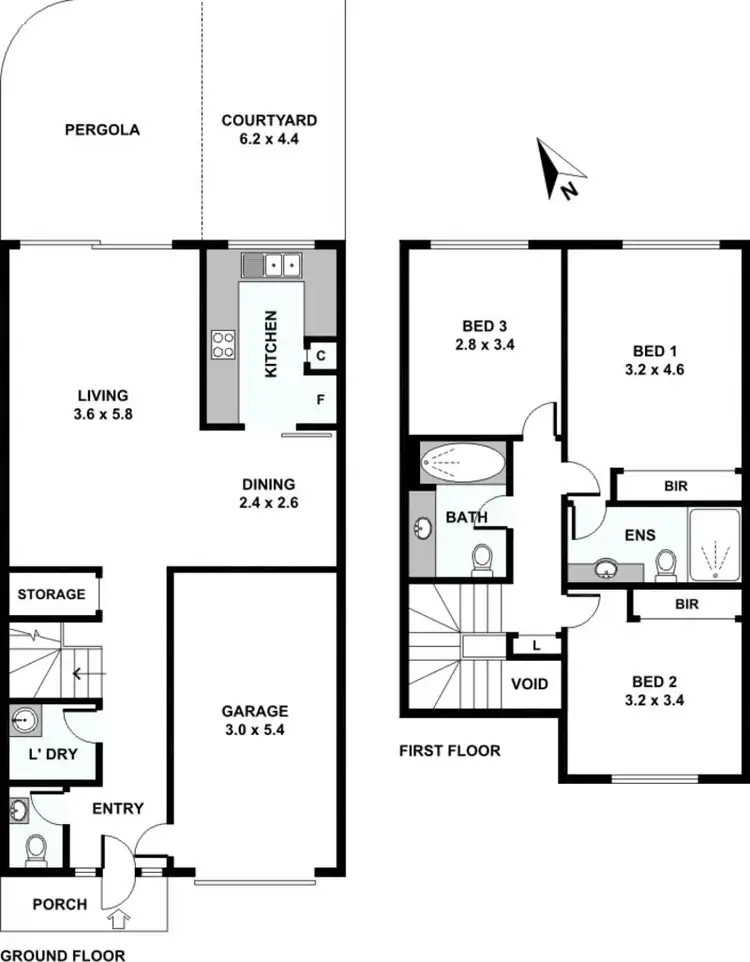 Floorplan of Homely townhouse listing, 8 Frank Oliveri Drive, Chipping Norton NSW 2170