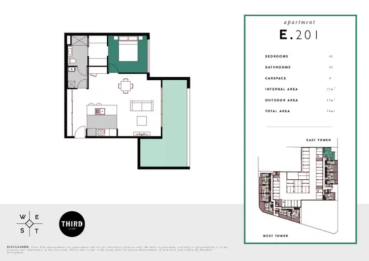 Floorplan of Homely apartment listing, E201/3-13 Charles Street, Wickham NSW 2293