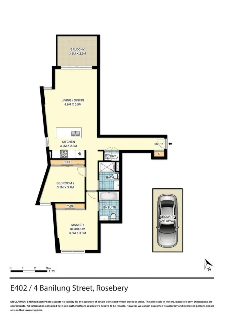 Floorplan of Homely apartment listing, 4/4 Banilung Street, Rosebery NSW 2018