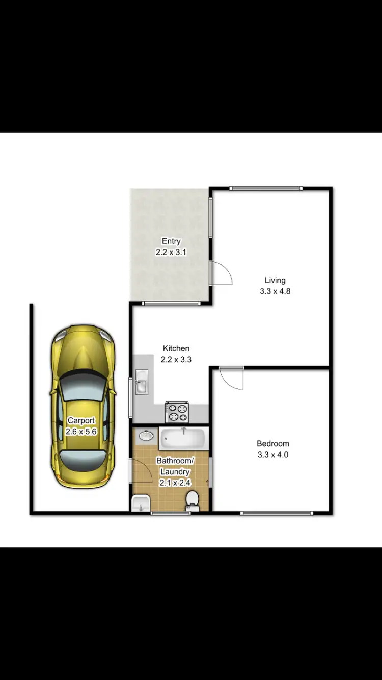 Floorplan of Homely semi-detached listing, 4/57 Bank Street, Traralgon VIC 3844