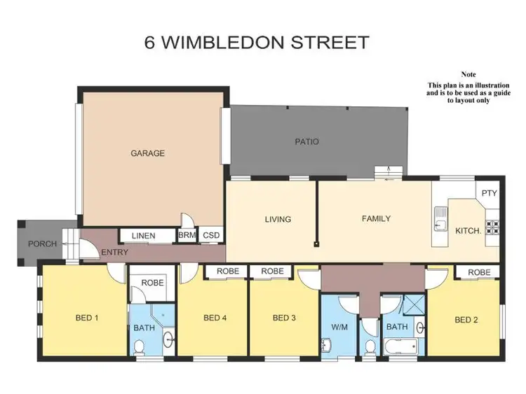 Floorplan of Homely house listing, 6 Wimbledon, Springfield Lakes QLD 4300