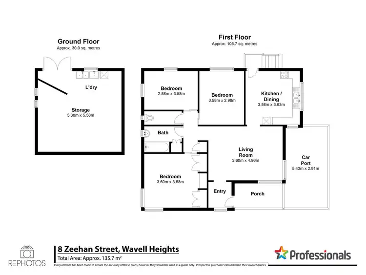 Floorplan of Homely house listing, 8 Zeehan Street, Wavell Heights QLD 4012
