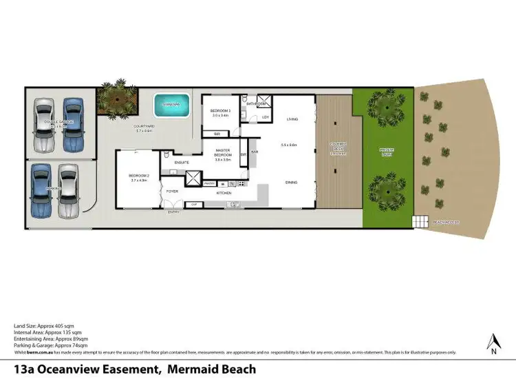 Floorplan of Homely house listing, 13a Ocean View Easement, Mermaid Beach QLD 4218