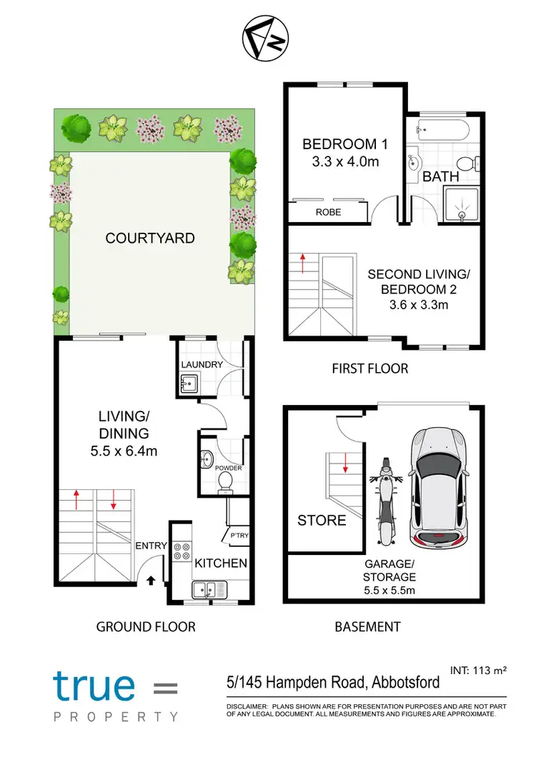 Floorplan of Homely townhouse listing, 5/145 Hampden Road, Wareemba NSW 2046