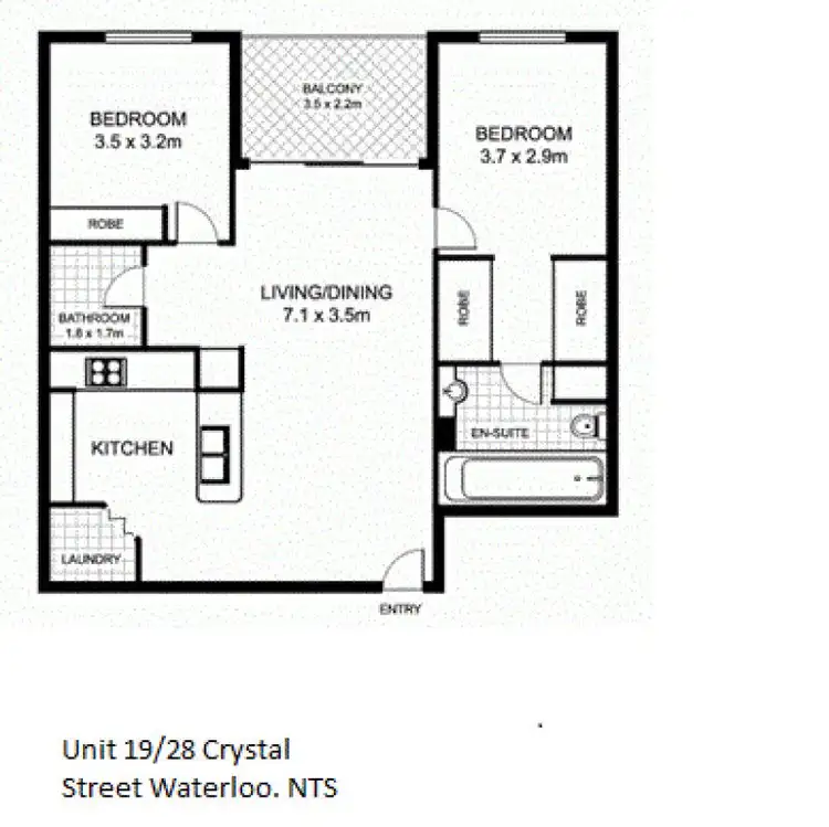 Floorplan of Homely apartment listing, 19/28 Crystal Street, Waterloo NSW 2017