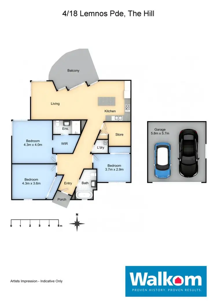 Floorplan of Homely apartment listing, 4/18 Lemnos Parade, The Hill NSW 2300
